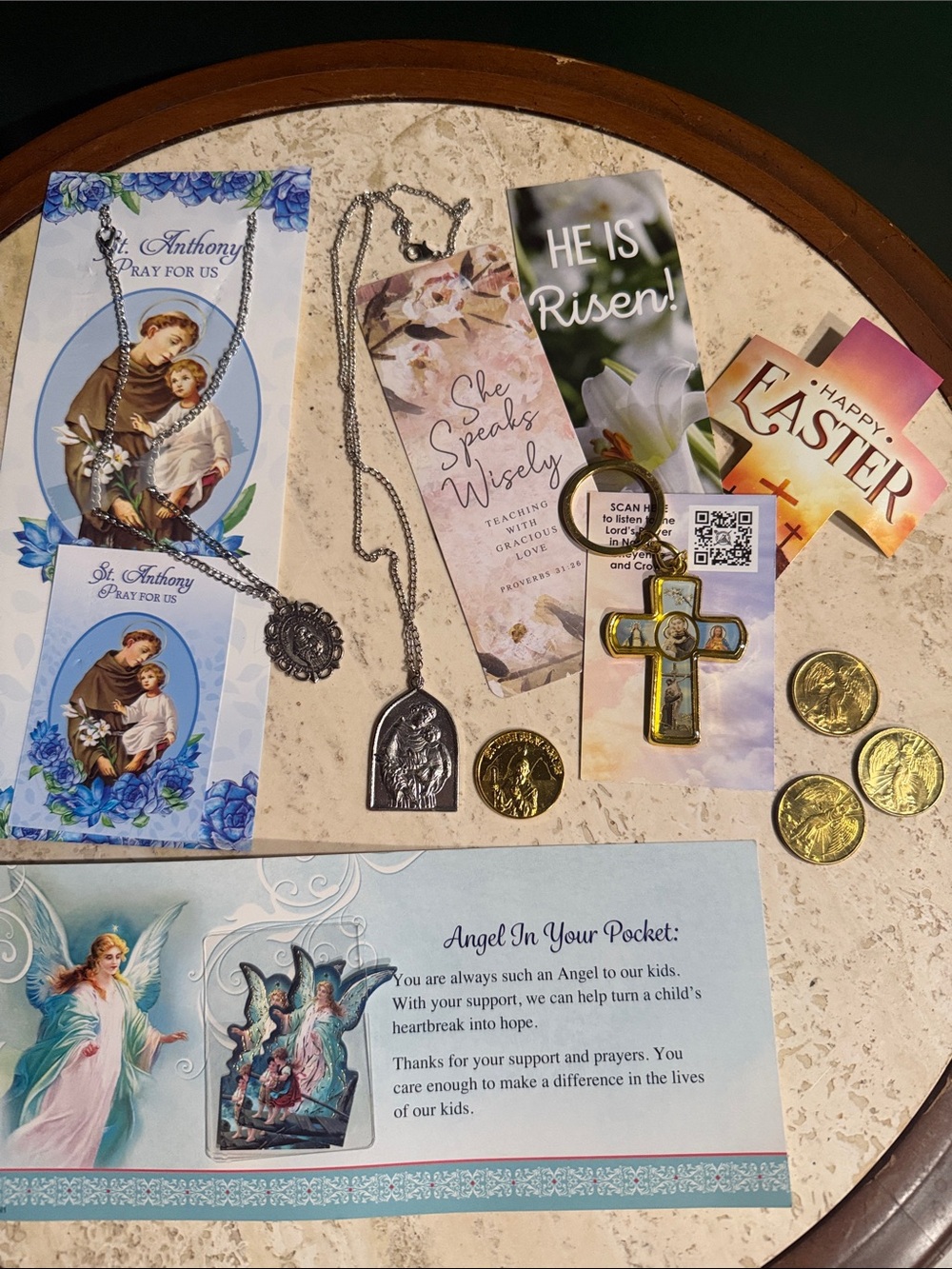 Religious Necklaces, Prayer Coins and Keychain